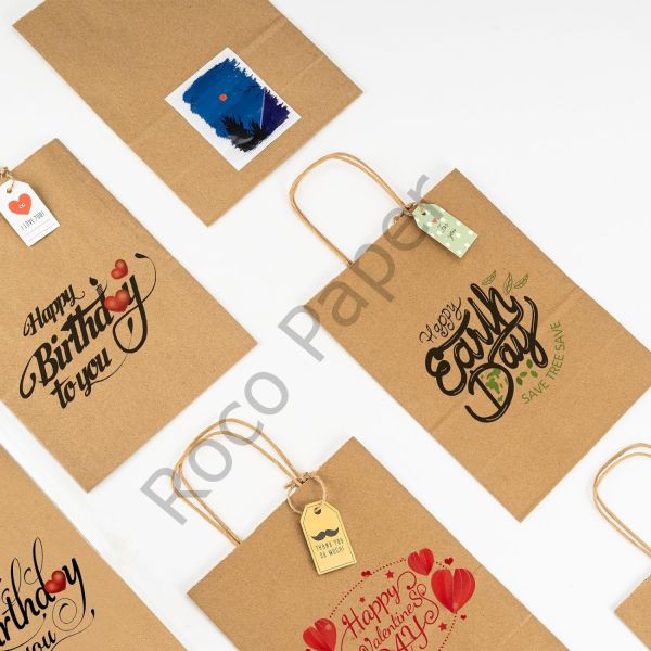 Kraft Kağıt Çanta Büküm Saplı 25x31x12 cm (25'li Paket)