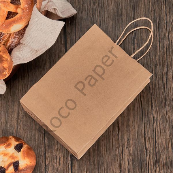 Kraft Kağıt Çanta Büküm Saplı 25x31x12 cm (25'li Paket)