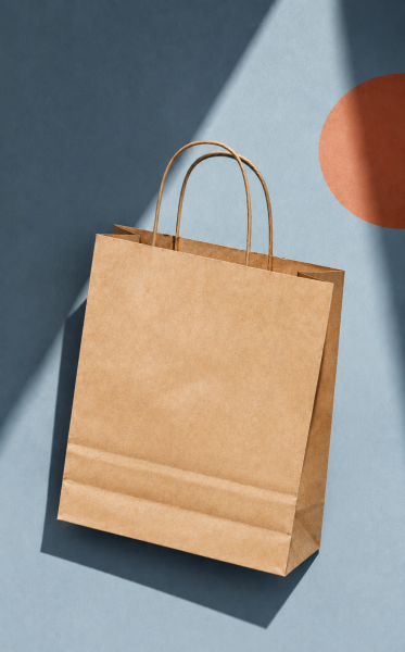 Kraft Kağıt Çanta Büküm Saplı 25x31x12 cm (25'li Paket) Orta Boy