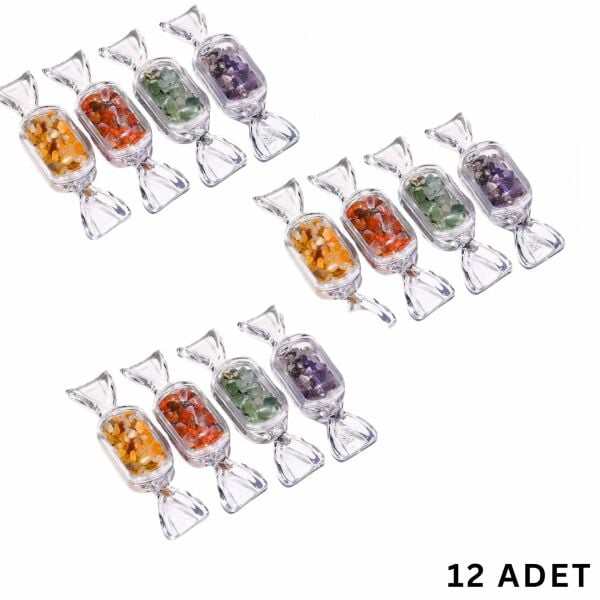 Şeffaf Hediyelik Şeker Şekilli Kutu, Dikdörtgen Şekerleme, Çikolata Kutusu, 12 Adet, 8,5 x 4 x 5 cm