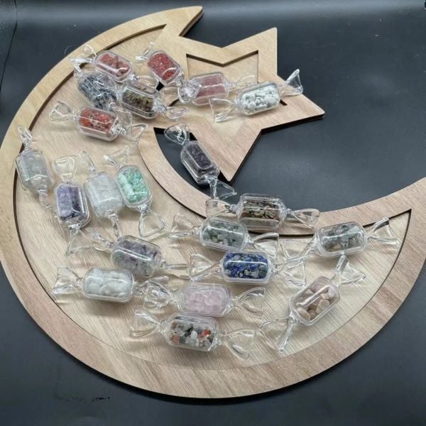 Şeffaf Hediyelik Şeker Şekilli Kutu, Dikdörtgen Şekerleme, Çikolata Kutusu, 12 Adet, 8,5 x 4 x 5 cm