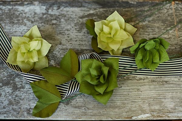 İtalyan Krapon Kağıdı No:591 - Yaprak Yeşil - Leaf Green - 180 gr. 50X250 cm