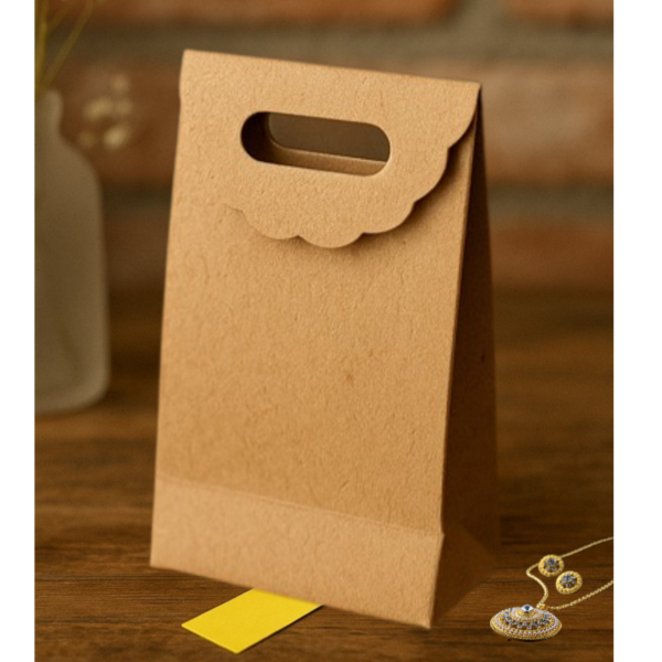 El Geçme Kraft Çanta, Hediye, Alışveriş, Butik, Parti ve Paketleme Çantası, 30x40x14 Cm 5 Adet