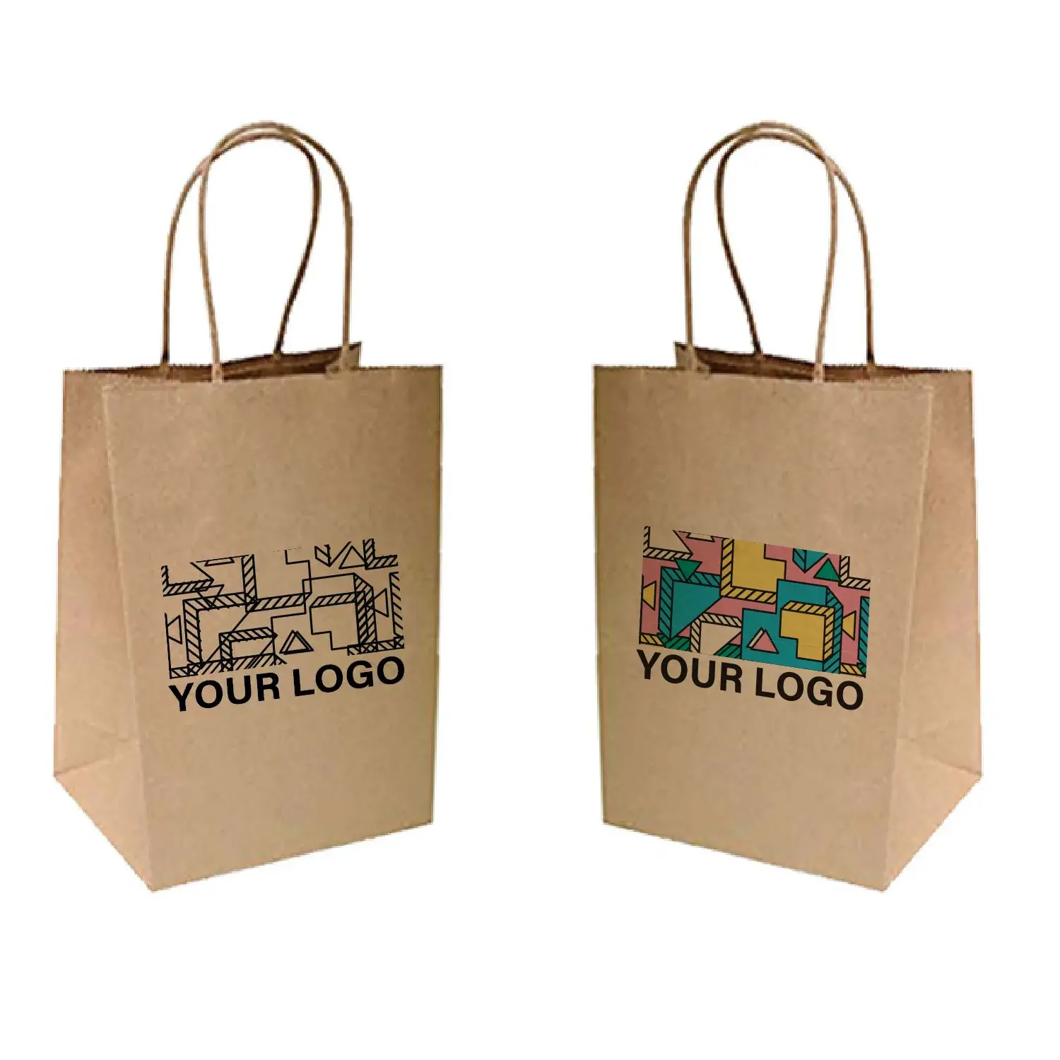 32x41x12 cm Kişiye Özel Baskı Kraft Kağıt Çanta, Büyük Boy 4 Renk CMYK 50 Adet