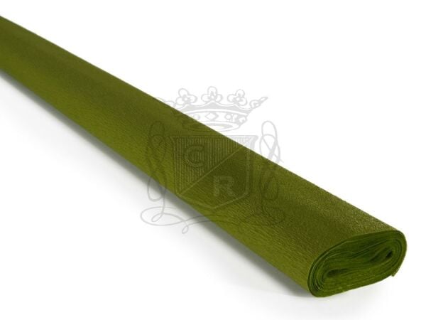 Italyan Krapon Kağıdı No:264 - Yağ Yeşili - Musk Green 60 Gr. 50x250 Cm
