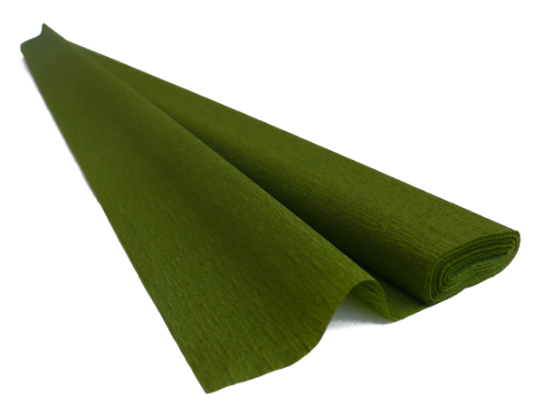Italyan Krapon Kağıdı No:264 - Yağ Yeşili - Musk Green 60 Gr. 50x250 Cm