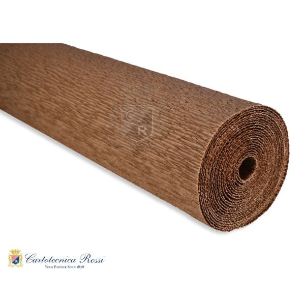 İtalyan Krapon Kağıdı No:359, Çiçek Yapım Kağıdı, 90Gr-50x150Cm, Ağaç Kabuğu Kahverengisi-Bark Brown