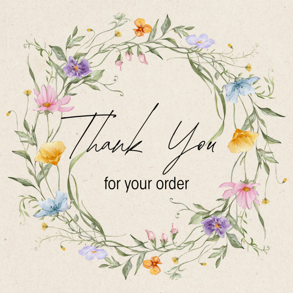 ''Thank You'' Temalı Yuvarlak Sticker 4 cm 70 Adet Tema 2