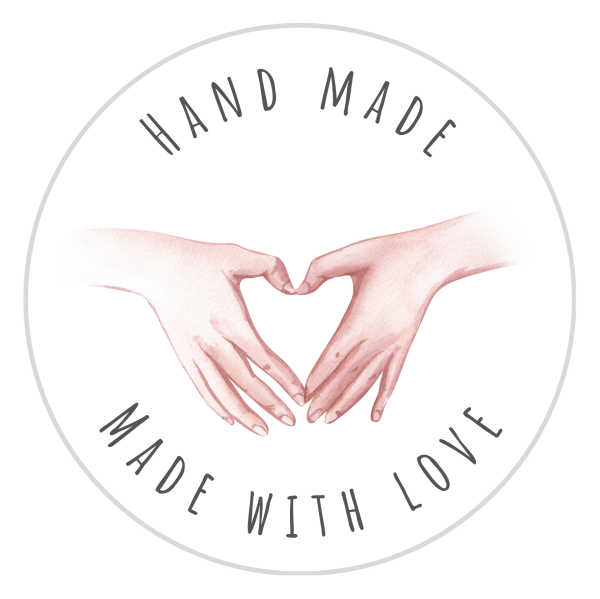 ''Hand Made with Love'' Temalı Sticker 4 cm 70 Adet Tema 2