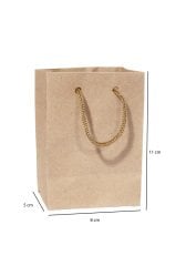 Kraft Karton Çanta, Hediye & Alışveriş Çantası, 8*11 cm 50 Adet