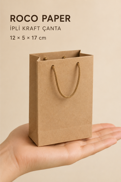 Kraft Karton Çanta 12 x 17 Cm 25 Adet