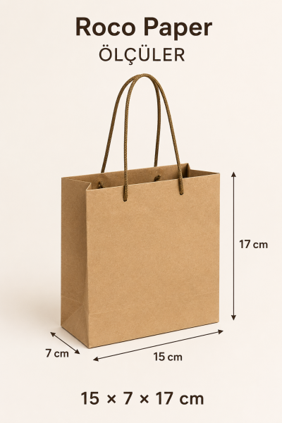 Kraft Karton Çanta 15x17 Cm 25 Adet