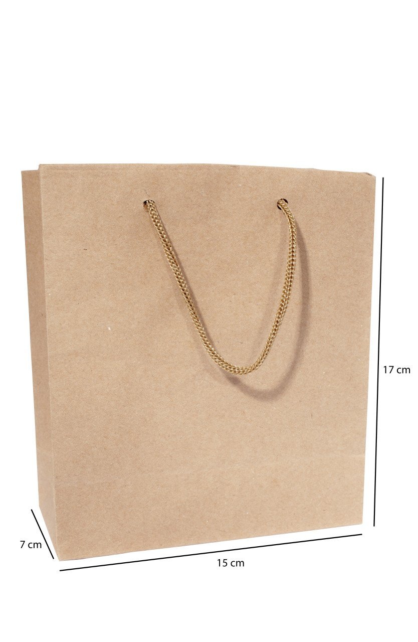 Kraft Karton Çanta 15x17 Cm 25 Adet