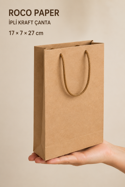 Kraft Karton Çanta 17 x 27 cm 25 Adet