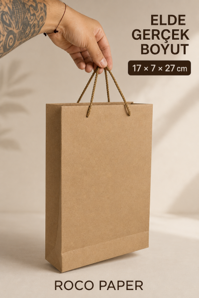 Kraft Karton Çanta 17 x 27 cm 25 Adet