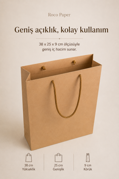 Kraft Karton Çanta 25 x 38 Cm 25 Adet