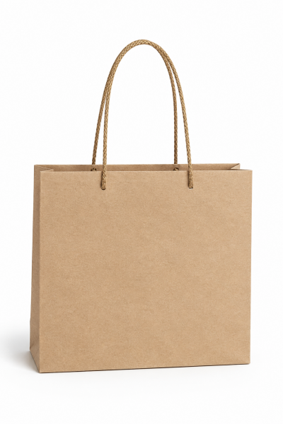 Kraft Karton İpli Hediye, Alışveriş Çantası, 24x26 cm 25 Adet