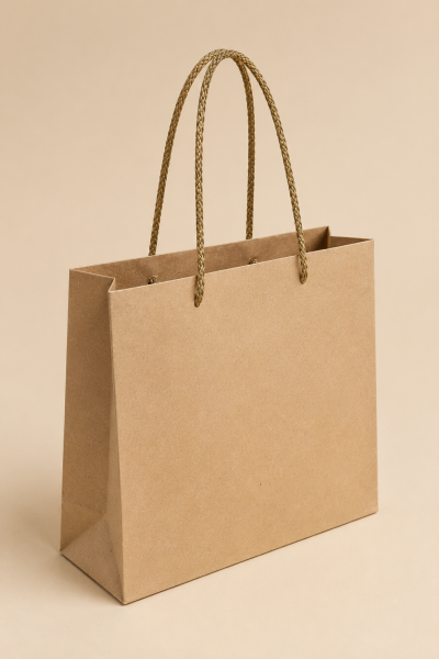 Kraft Karton İpli Hediye, Alışveriş Çantası, 24x26 cm 25 Adet