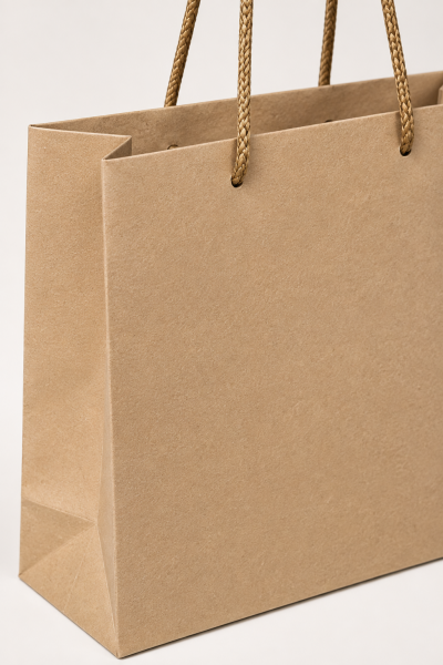 Kraft Karton İpli Hediye, Alışveriş Çantası, 24x26 cm 25 Adet