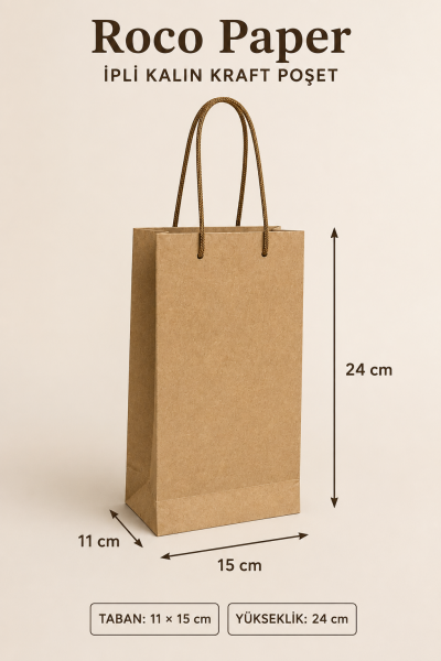 Kraft Karton Çanta 11*24 cm 25 Adet - Bileklik