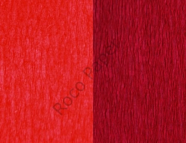 Premium Alman Çift Taraflı Krapon, Çiçek Yapım Kağıdı,90gr 25x125 Cm %130 Esneme, Kırmızı & Şarap