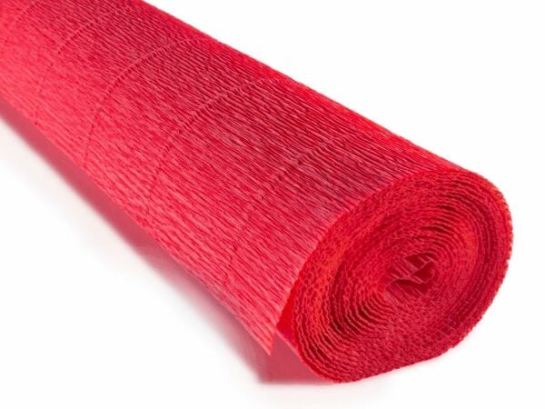 İtalyan Krapon Kağıdı No:20E5 - Mercan Kırmızı - Coral Charm by Tiffanie Turner 180 gr. 50X250 cm