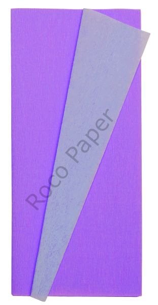 Premium Alman Çift Taraflı Krapon, Çiçek Yapım Kağıdı,90gr 25x125 Cm %130 Esneme, Lila & Orkide