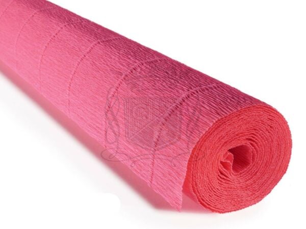 İtalyan Krapon Kağıdı No:551 - Fosfor Pembe - Shocking Pink 180 Gr. 50x250 Cm