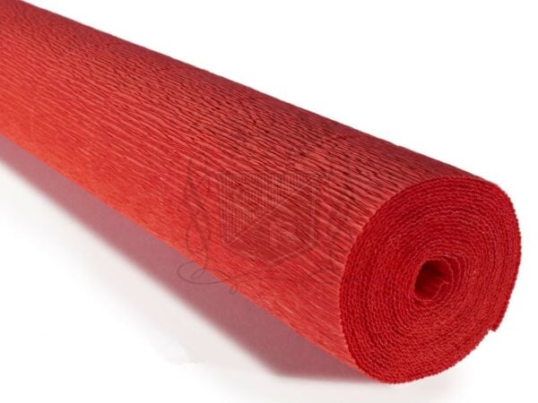 İtalyan Krapon Kağıdı No:618 - Koyu Turuncu - Deep Orange Red 180 gr. 50X250 cm