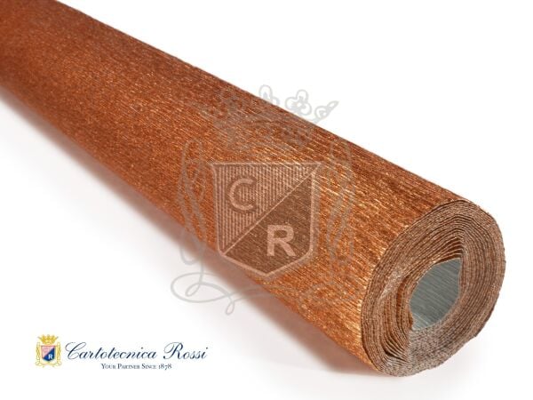 Italyan Krapon Kağıdı - Metalik Bakır No:918 Metallised Copper 140 Gr. 50*250 Cm