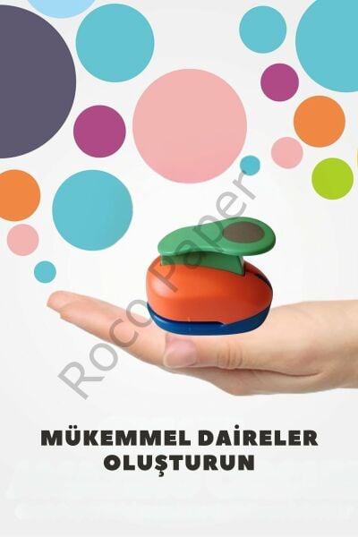 Yuvarlak Kağıt Delgeç - Kart, DIY ve El İşi Projeleri İçin Delgeç, Karışık Renk-5.08 Cm-2 inch,1 ADET