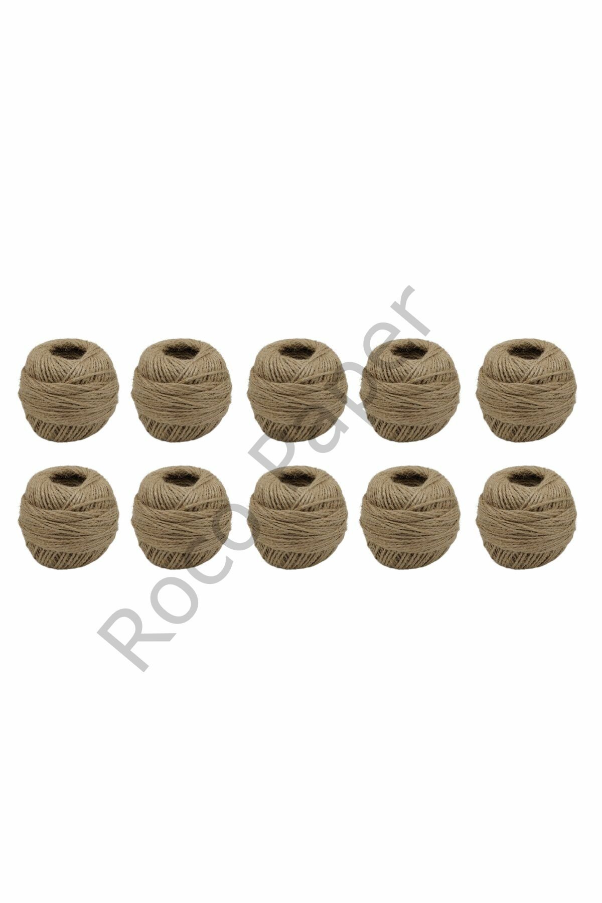 Doğal Jüt İp, Hasır İp, Kırnap İp, Paketleme, Dekorasyon ve Ambalaj İpi 10lu Set, 1000m - 2mm