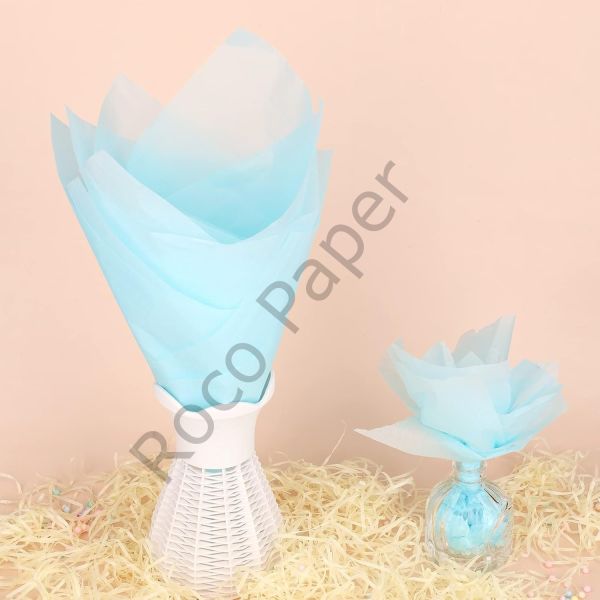 Pelur Kağıt - Hediye ve Çiçek Paketleme Kağıdı, 25’li Paket, 50x70 cm, Bebek Mavisi