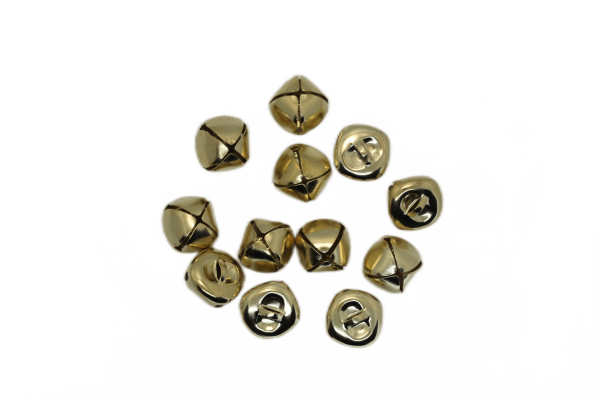 Yılbaşı Ağacı Süsleme Büyük Boy Zil - 10 Adet Altın, Gümüş 23x13 mm Altın Renk