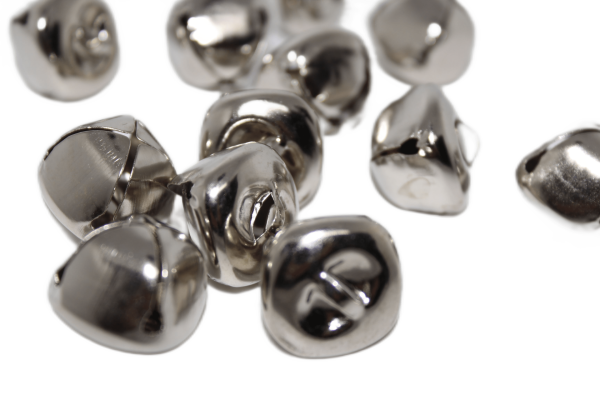 Yılbaşı Ağacı Süsleme Orta Boy Zil - 10 Adet 17x18 mm Gümüş Renk