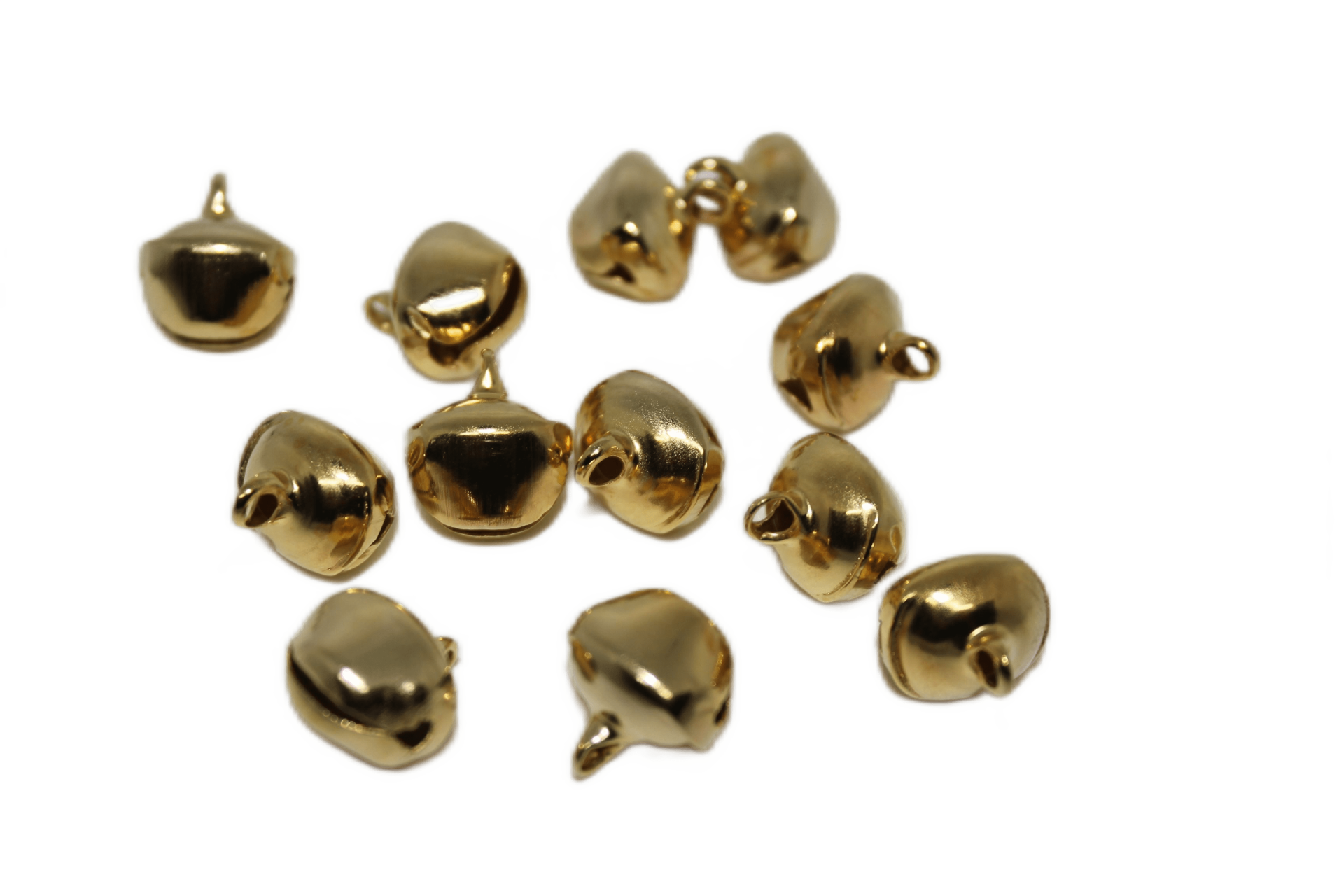 Yılbaşı Ağacı Süsleme Küçük Boy Zil - 10 Adet 10x13 mm Altın Renk