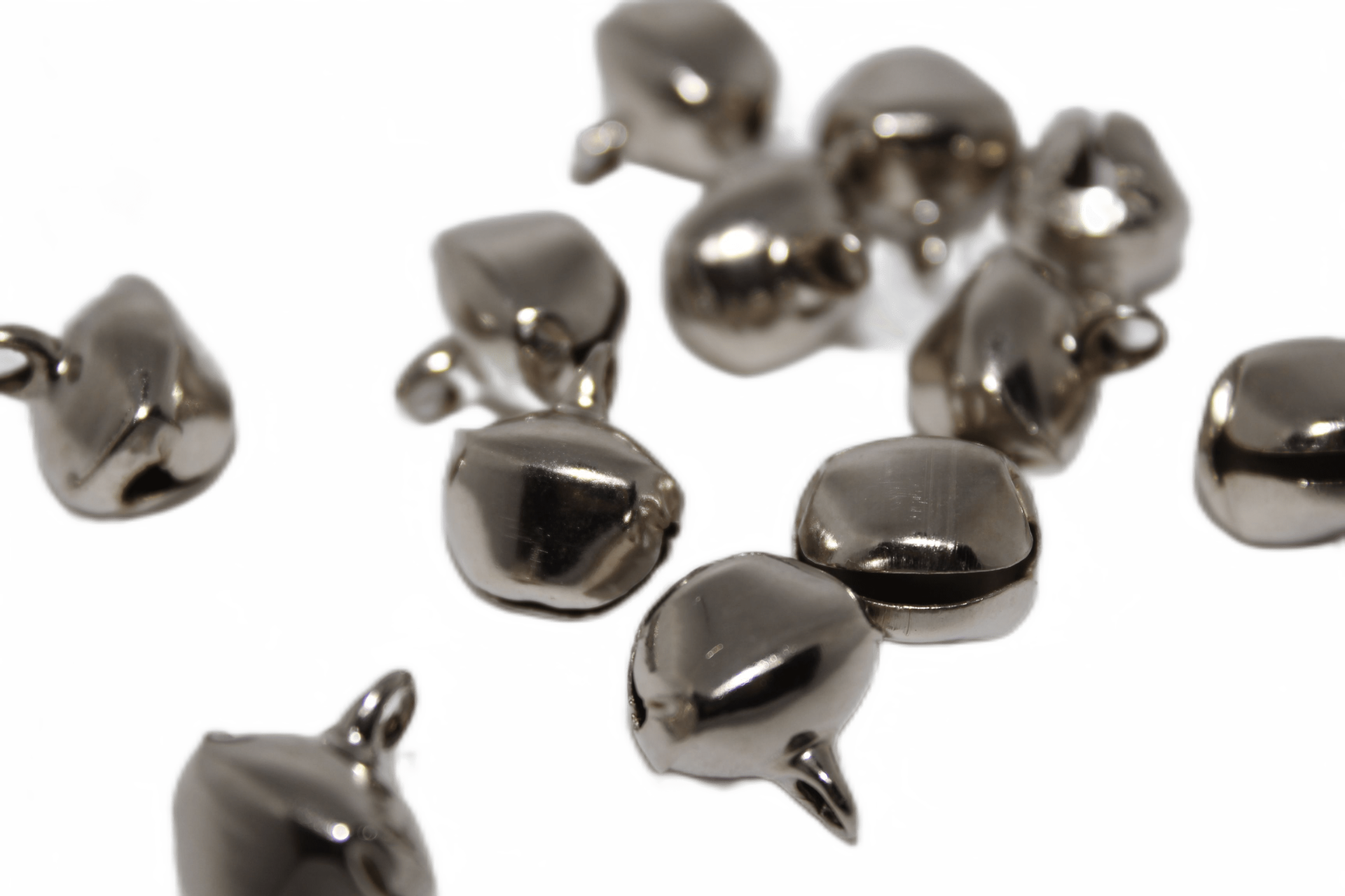 Yılbaşı Ağacı Süsleme Küçük Boy Zil - 10 Adet 10x13 mm Gümüş Renk