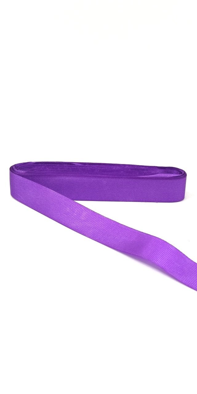 Grogren Kurdele 10 Metre Uzunluk Genişlik Seçenekli - Mor 2 cm