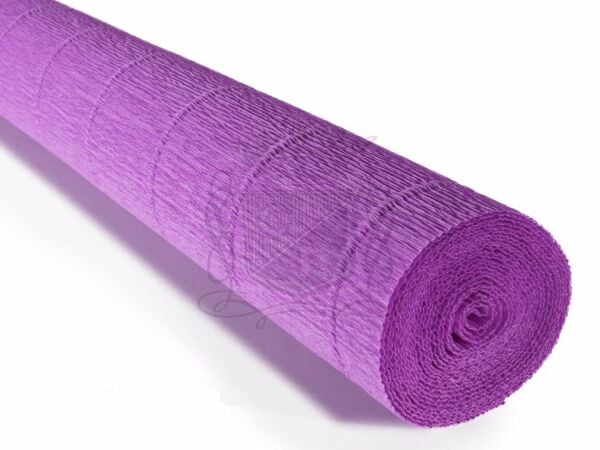 ROCO PAPER İtalyan Krapon Kağıdı Set Purple – 180 gr - 25X125 cm 6'lı Paket - %260 esneme özelliği – Renkli Kağıt Çiçekler