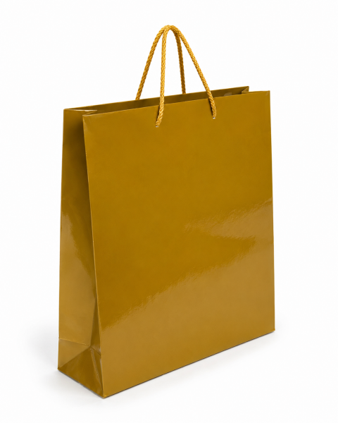 35 x 45 x 10 cm Premium Karton Hediye Çantası | Şık ve Dayanıklı Hediye Poşeti Altın - 5 Adet