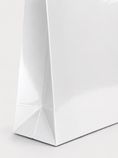 35 x 45 x 10 cm Premium Karton Hediye Çantası | Şık ve Dayanıklı Hediye Poşeti Beyaz - 5 Adet