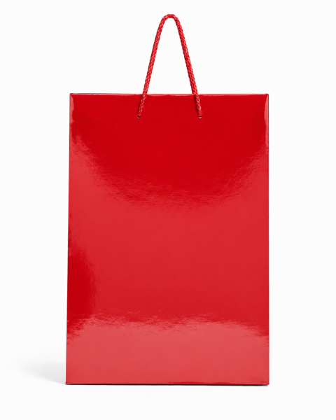 35 x 45 x 10 cm Premium Karton Hediye Çantası | Şık ve Dayanıklı Hediye Poşeti Kırmızı - 5 Adet