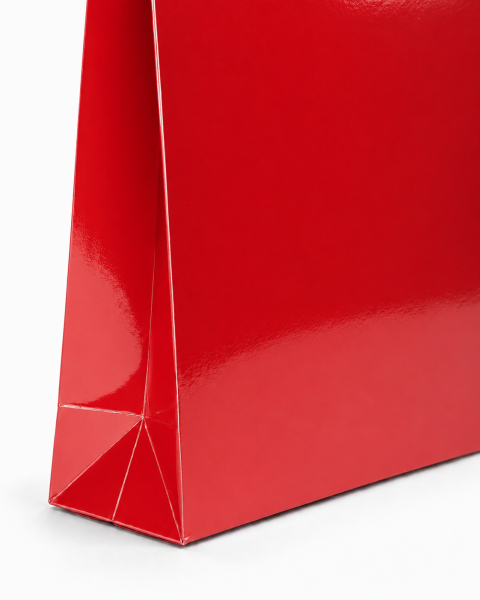 35 x 45 x 10 cm Premium Karton Hediye Çantası | Şık ve Dayanıklı Hediye Poşeti Kırmızı - 5 Adet