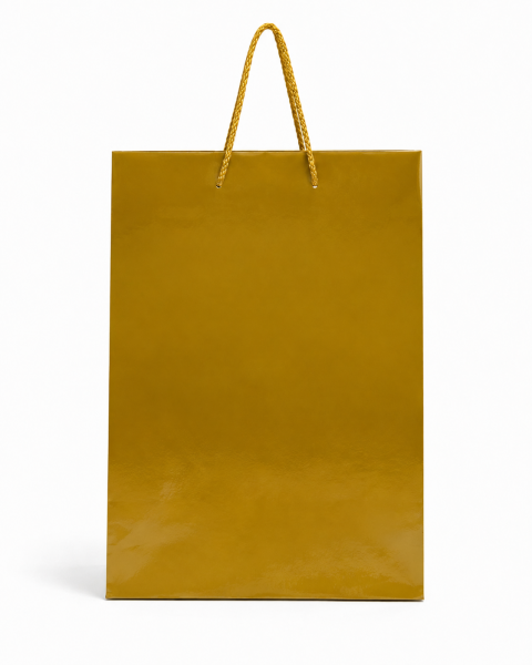 35 x 45 x 10 cm Premium Karton Hediye Çantası | Şık ve Dayanıklı Hediye Poşeti Altın - 10 Adet