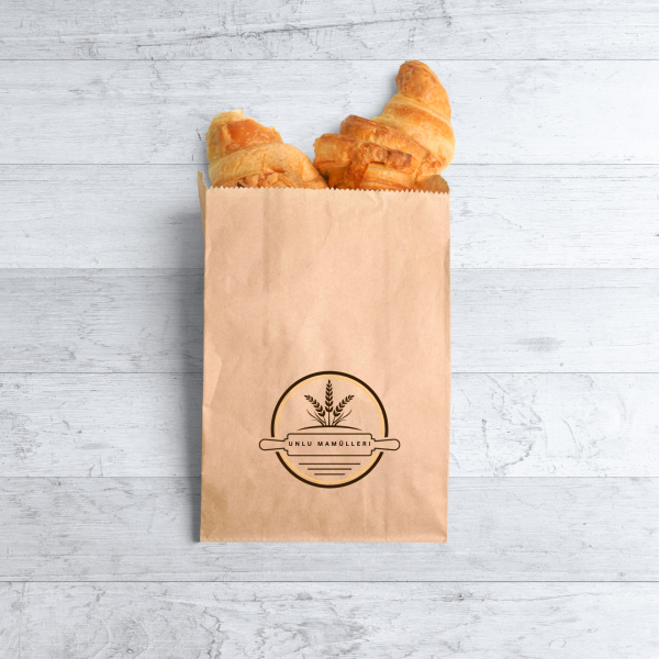 Körüklü Kraft Kese Kağıdı, Çizgili Şamua Kağıt Poşet, Hediye Ambalaj Poşeti, 50 Adet - 25x33 - Özel Baskı İstiyorum