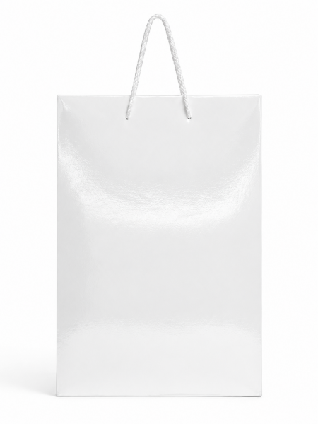 35 x 45 x 10 cm Premium Karton Hediye Çantası | Şık ve Dayanıklı Hediye Poşeti Beyaz - 10 Adet