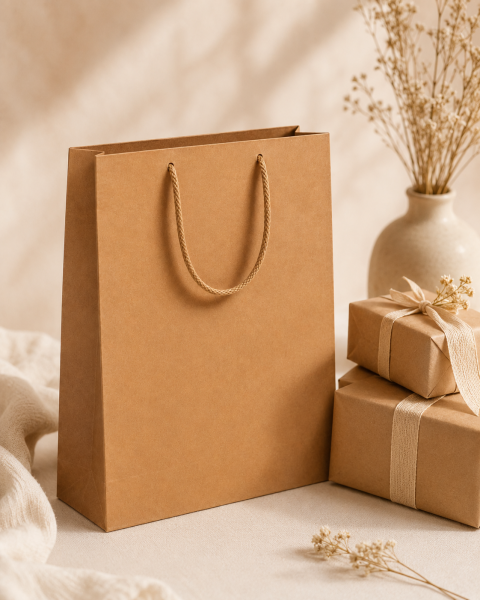 35 x 45 x 10 cm Premium Karton Hediye Çantası | Şık ve Dayanıklı Hediye Poşeti Kraft - 10 Adet