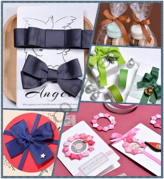 Grogren Kurdele, Hediye Paketleme, Dekoratif Düğün, Parti, Hobi ve Süsleme Şeriti, 10 metre - Kırmızı 4 cm