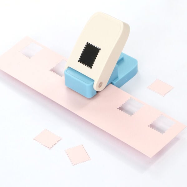 Küçük Boy Posta Pulu Şekilli Mini Delgeç, DIY, Hobi El İşleri Kağıt ve Eva Kesici, 21,1 x 25,4 mm