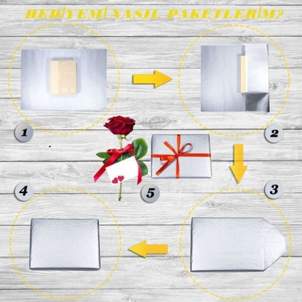 Pelur Kağıt 17 gr/m. & 50*70 cm - 15'li Paket Gümüş Renk